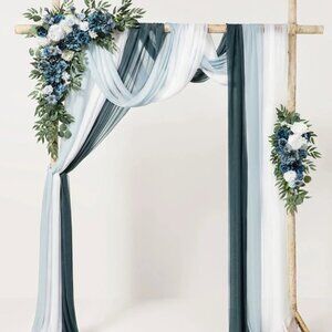 Ling's Moment Arch Draping | Blues & White
